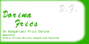 dorina frics business card